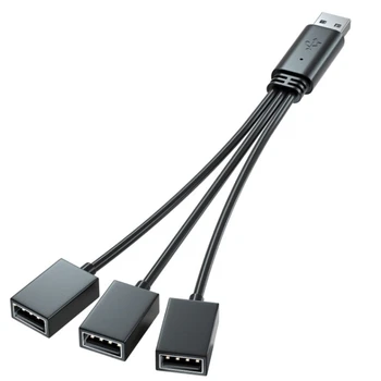 3 in 1 USB Maitinimo Laido Splitter USB Gerbėjai, Pelių, Diskai, USB Žibintai, Pelės, Duomenų Perdavimo USB Ilgikliai