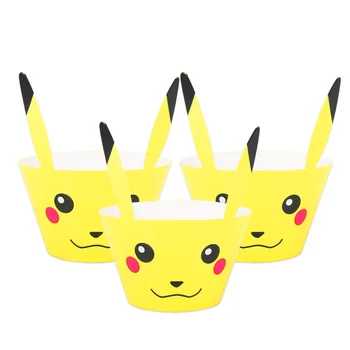 Pokemon Pikachu Dekoracijos Pokemon Eiti Šalies Cupcake Aplinkinių Vaikas, Gimtadienio Sienos Desertai Topper Lentelė Kepimo Reikmenys