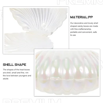 10 Vnt Papuošti Sea Shell Turėtojas Maži Saldainiai Patiekalas Plastiko Organizatorius Lauke Seashell Papuošalai Šalies Naudai Asmenybė