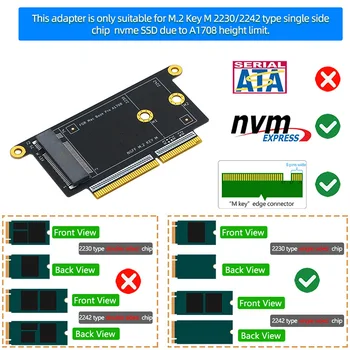 M. 2 NVME SSD Adapterio plokštę Stove 