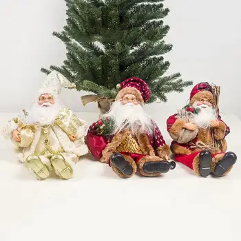 Linksmų Kalėdų, Kalėdų Senelis Sėdi Lėlės Audinio Kalėdų Lėlės Kalėdinė Dekoracija Vaikų Lėlė, Vaikams, Dovana, Namų Papuošalas
