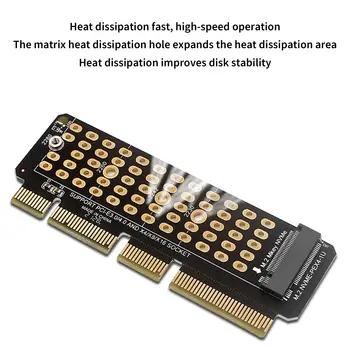 M2 NVMe Adapterio plokštę M2 SSD NVME į PCIE 4.0 X4 Riser Card Kietojo Disko Adapteris Palaiko MKEY Adapteris 1U Serverio