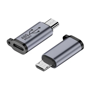 Micro USB į Mini USB Tipo C Adapteris moterį, Micro Usb Vyrų Keitiklio Jungtis Aliuminio Lydinio Dropship