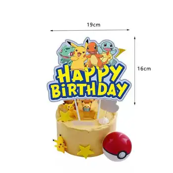 Pokemon Pikachu Dekoracijos Pokemon Eiti Šalies Cupcake Aplinkinių Vaikas, Gimtadienio Sienos Desertai Topper Lentelė Kepimo Reikmenys