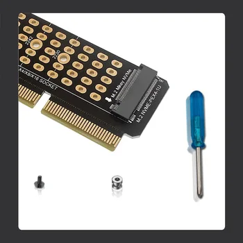 M2 NVMe Adapterio plokštę M2 SSD NVME į PCIE 4.0 X4 Riser Card Kietojo Disko Adapteris Palaiko MKEY Adapteris 1U Serverio