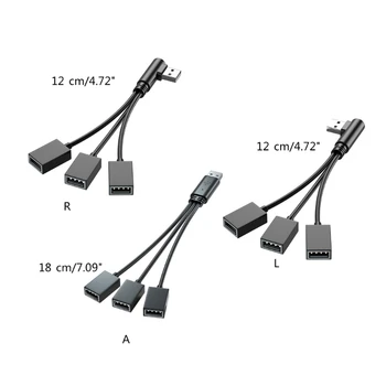3 in 1 USB Maitinimo Laido Splitter USB Gerbėjai, Pelių, Diskai, USB Žibintai, Pelės, Duomenų Perdavimo USB Ilgikliai