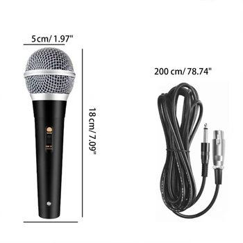Dinaminis Mikrofonas su 300cm Kabelį įjungti/Išjungti Rankinį Mikrofonas Karaoke Dainavimo, Kalbėjimo, Vestuvių Dropship